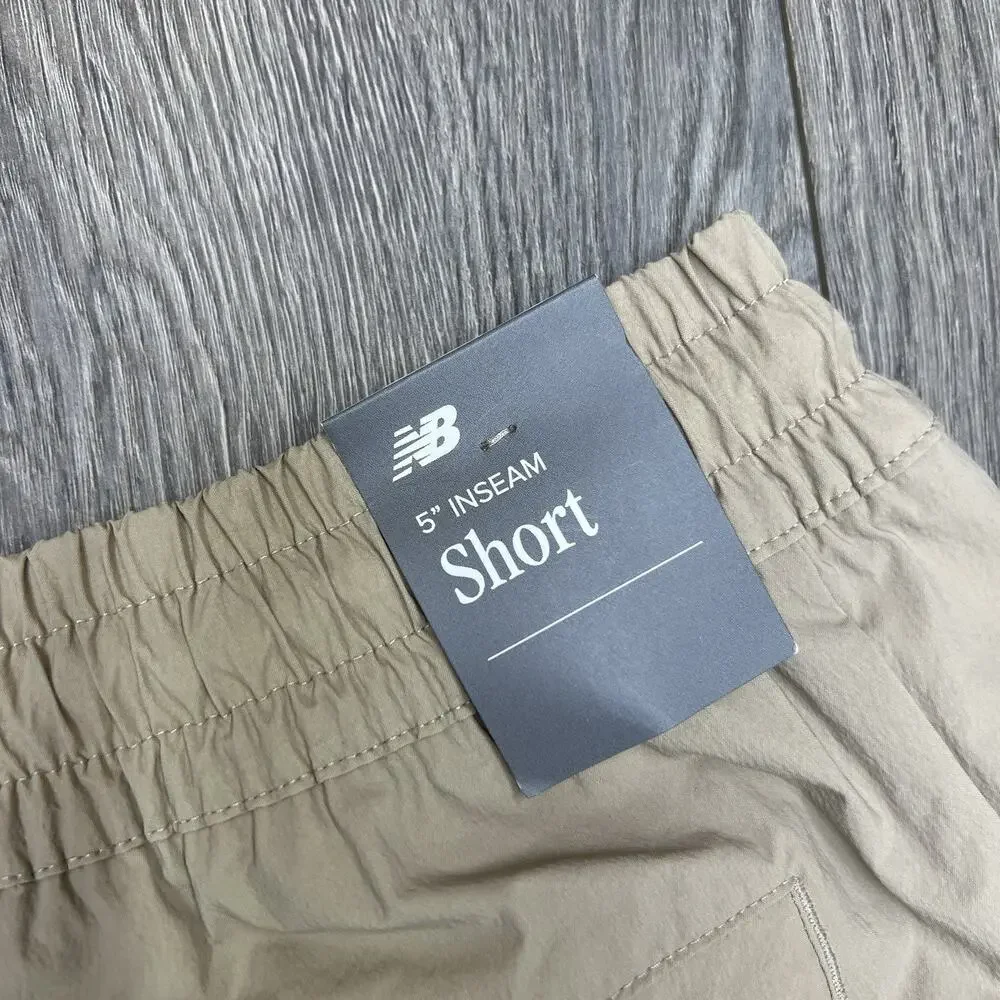 New Balance Shorts Size Large Mens Light Brown Woven 5